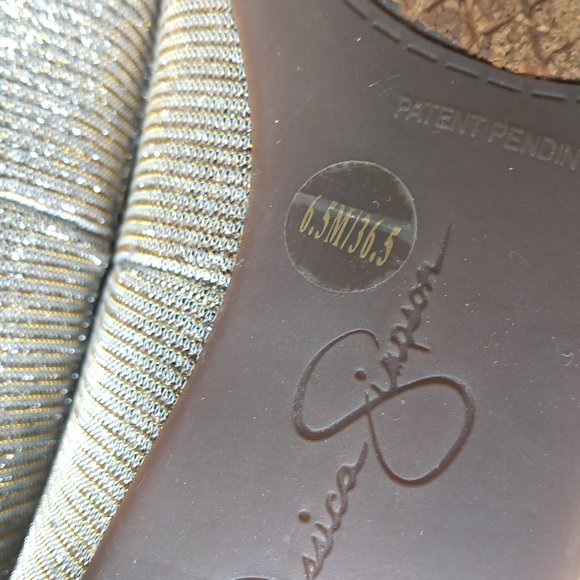 Gold and silver baller flats size 6.5 - Picture 4 of 6